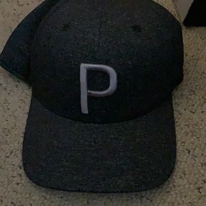 black and grey puma hat